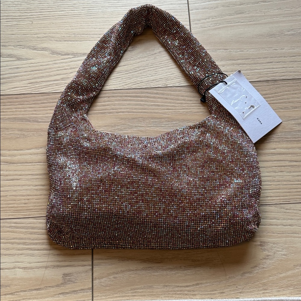 KARA Pink Rhinestone Shoulder Bag NWT